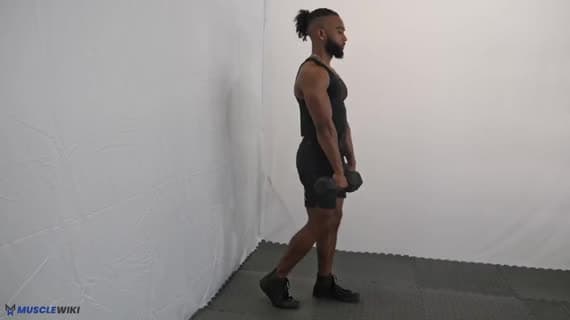 الديدليفت بالدمبل بقدم أمامية