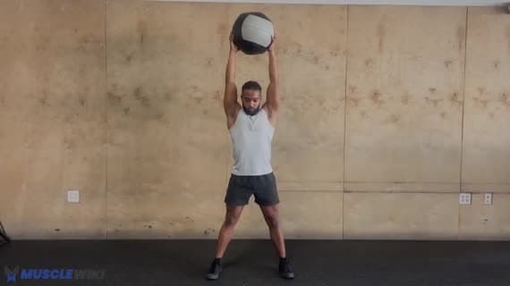 Medicine Ball Overhead Squat