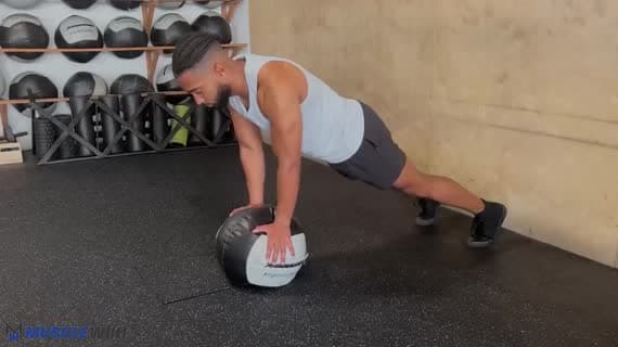 Medizinball-Liegestütz