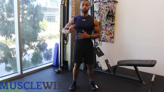 ضغط صدر بذراع واحدة بشريط المقاومة