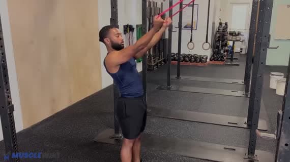 ثني البايسبس بالباند من الأعلى