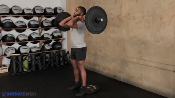 Barbell Heels Up Front Squat