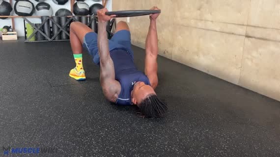 Ягодичный мост с блином в пулловер