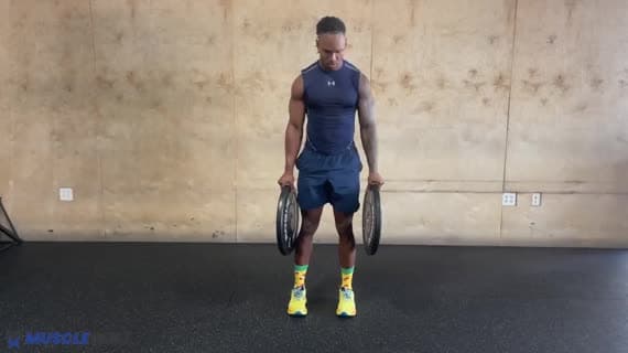 Plate Single Leg Pinch Grip Deadlift