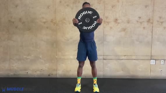 چرخش تنه ایستاده با صفحه وزنه