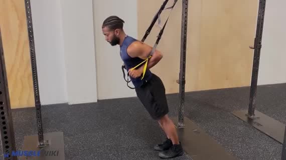 Alzate dei polpacci con TRX