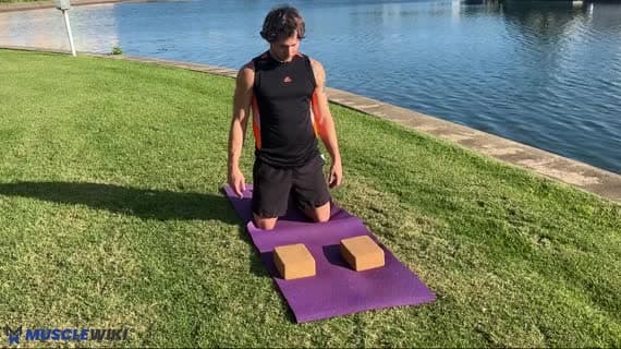 Child Pose Elbows On Block