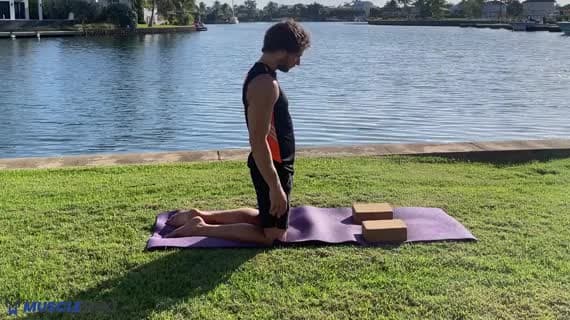 Child Pose Elbows On Block