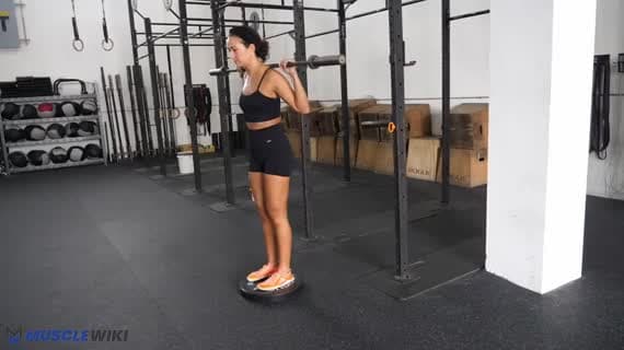 Barbell Curtsy Deficit Lunge