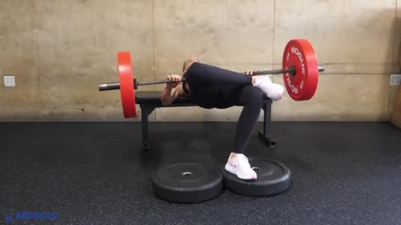 Barbell Figure Four Heels Elevated Hip Thrust