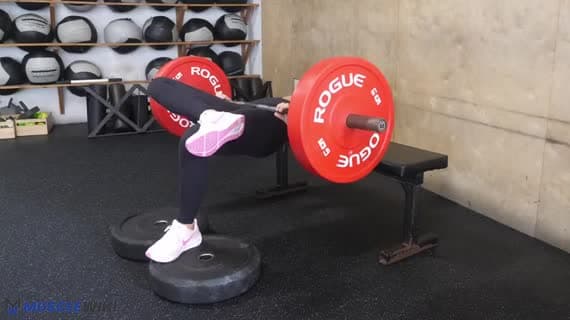 Barbell Figure Four Heels Elevated Hip Thrust