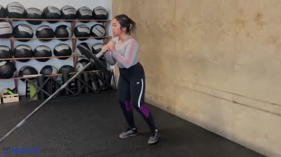 Landmine Goblet Curtsy Lunge