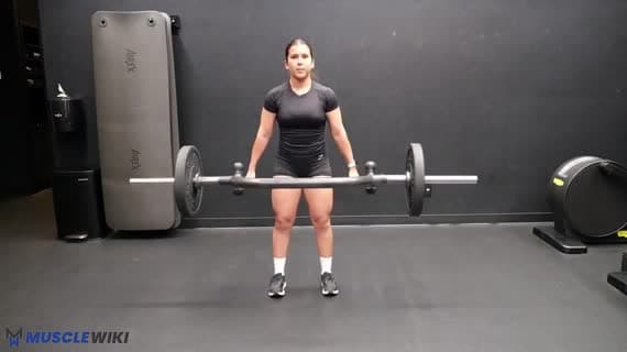 Squat à la barre hexagonale