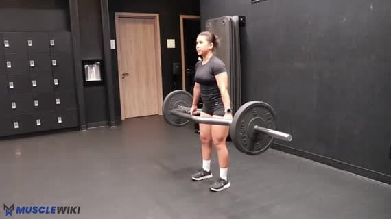 Squat à la barre hexagonale