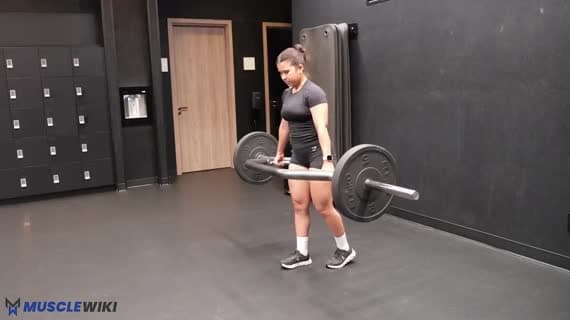 Trap Bar Staggered Romanian Deadlift