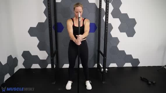 Bodyweight Stick Assisted Good Morning