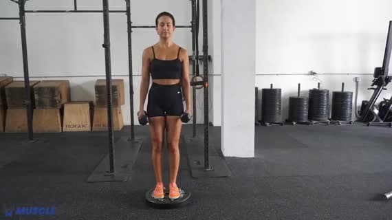 Dumbbell Curtsy Deficit Lunge