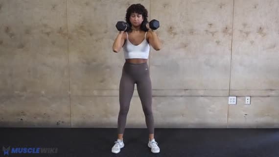 Dumbbell Front Rack Pause Squat