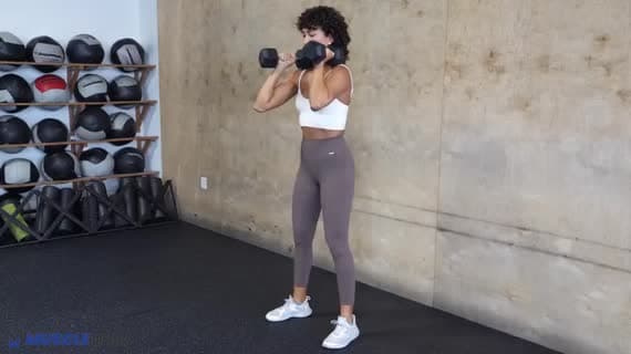 Dumbbell Front Rack Pause Squat