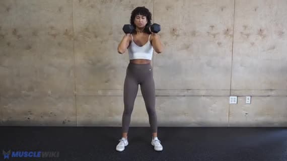 Dumbbell Front Rack Squat