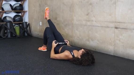 Dumbbell Single Leg Glute Bridge