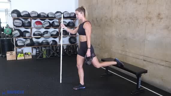 Kettlebell Assisted Bulgarian Split Squat