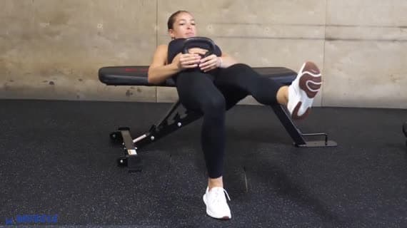 Kettlebell Single Leg Hip Thrust