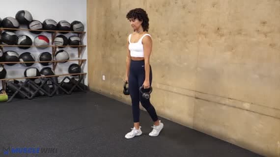 Kettlebell Staggered Deadlift