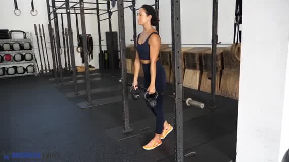 Kettlebell Staggered Waiters Bow