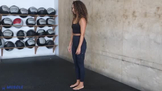 Glute Stretch Knee Pull Dynamic Standing