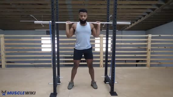 Bantlı Barbell Sırt Çömelmesi