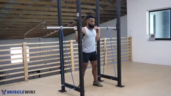Bantlı Barbell Sırt Çömelmesi