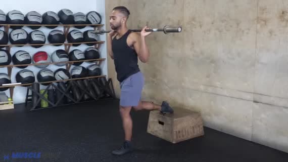 Sentadilla Búlgara con Barra