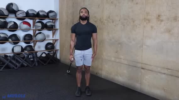 Flexion latérale à la barre (landmine)