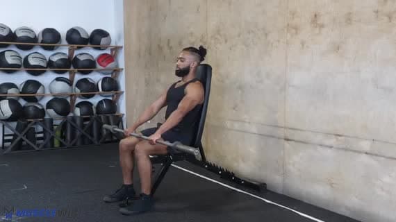 Elevação Frontal Completa Sentada com Barra