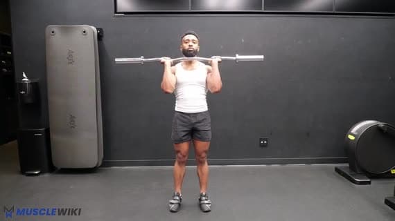Ez Bar Overhead Press