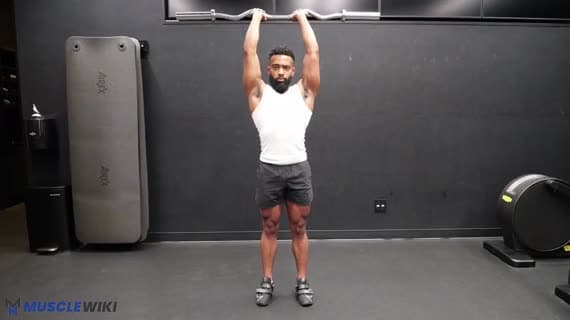 EZ Bar Overhead Triceps Extension