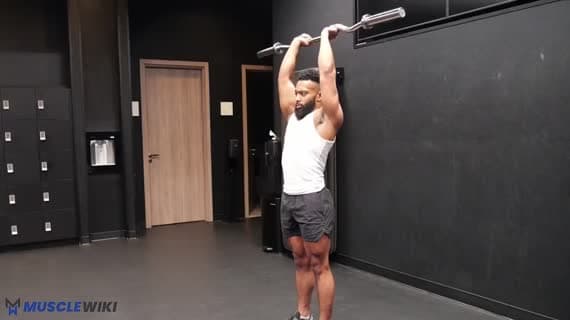 EZ Bar Overhead Triceps Extension