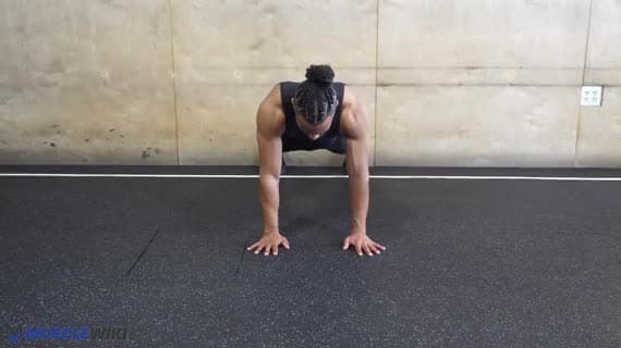 Sollevamento del braccio in posizione plank a corpo libero