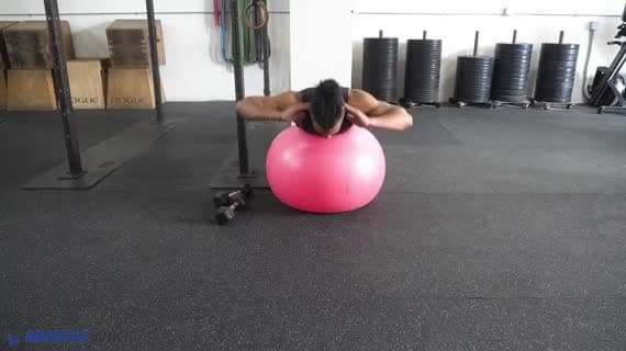 Körpergewichts-Stabilitätsball-Hyperextension