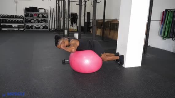 Körpergewichts-Stabilitätsball-Hyperextension