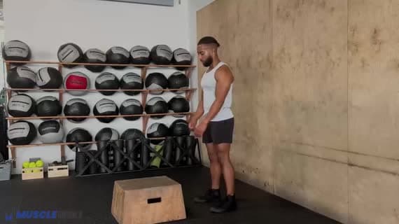 Salto monopodalico sul box