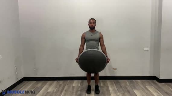 Подъём рук перед собой на Bosu Ball