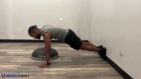 Flexión Caminando Sobre Bosu Ball