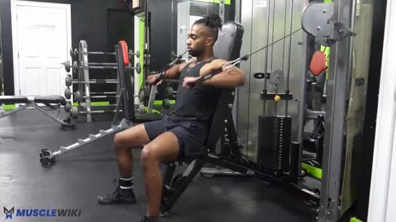 Cable Decline Bench Press