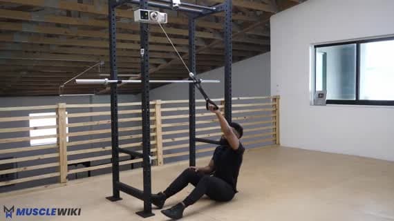 Kablo Oturarak Tek Kol Face Pull