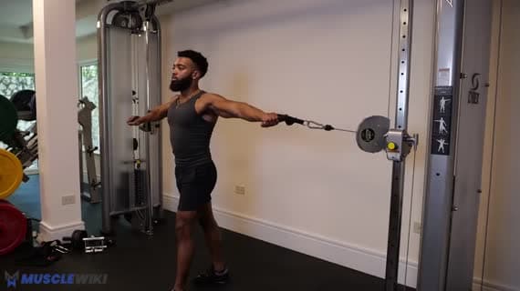Cable Standing Alternating Internally Rotated Incline Chest Fly