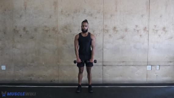 Développé cubain avec haltères
