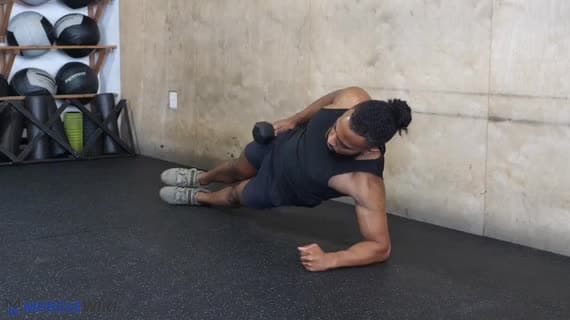 Dirsek Üzerinde Dambıllı Yan Plank