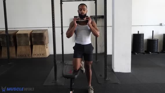 Dumbbell Half Kneeling Goblet Romanian Deadlift